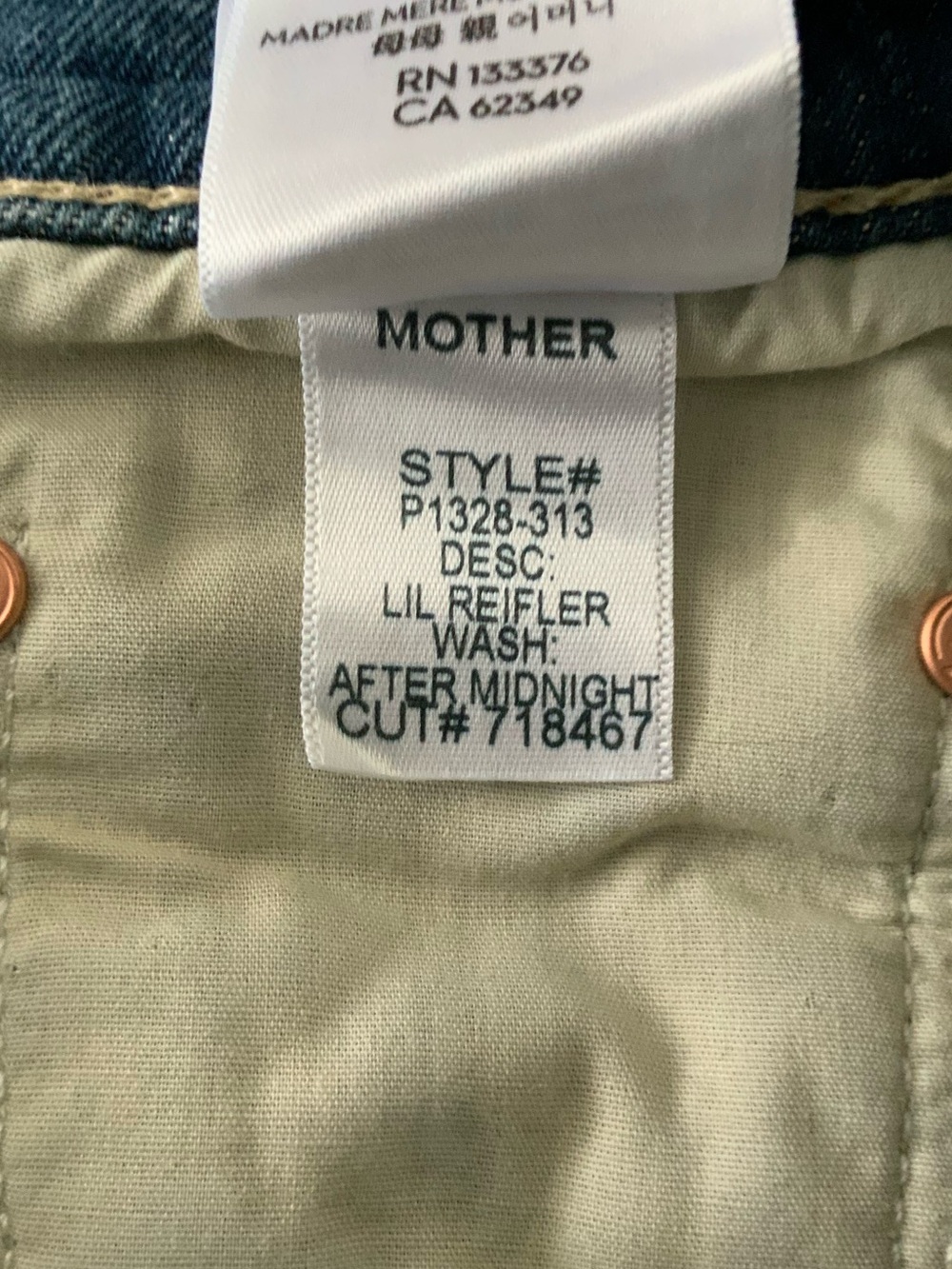 NWT MOTHER SUPERIOR Jeans Lil’ Mother Lil’ Reifler After Midnight Blue Size 29 - Picture 13 of 16
